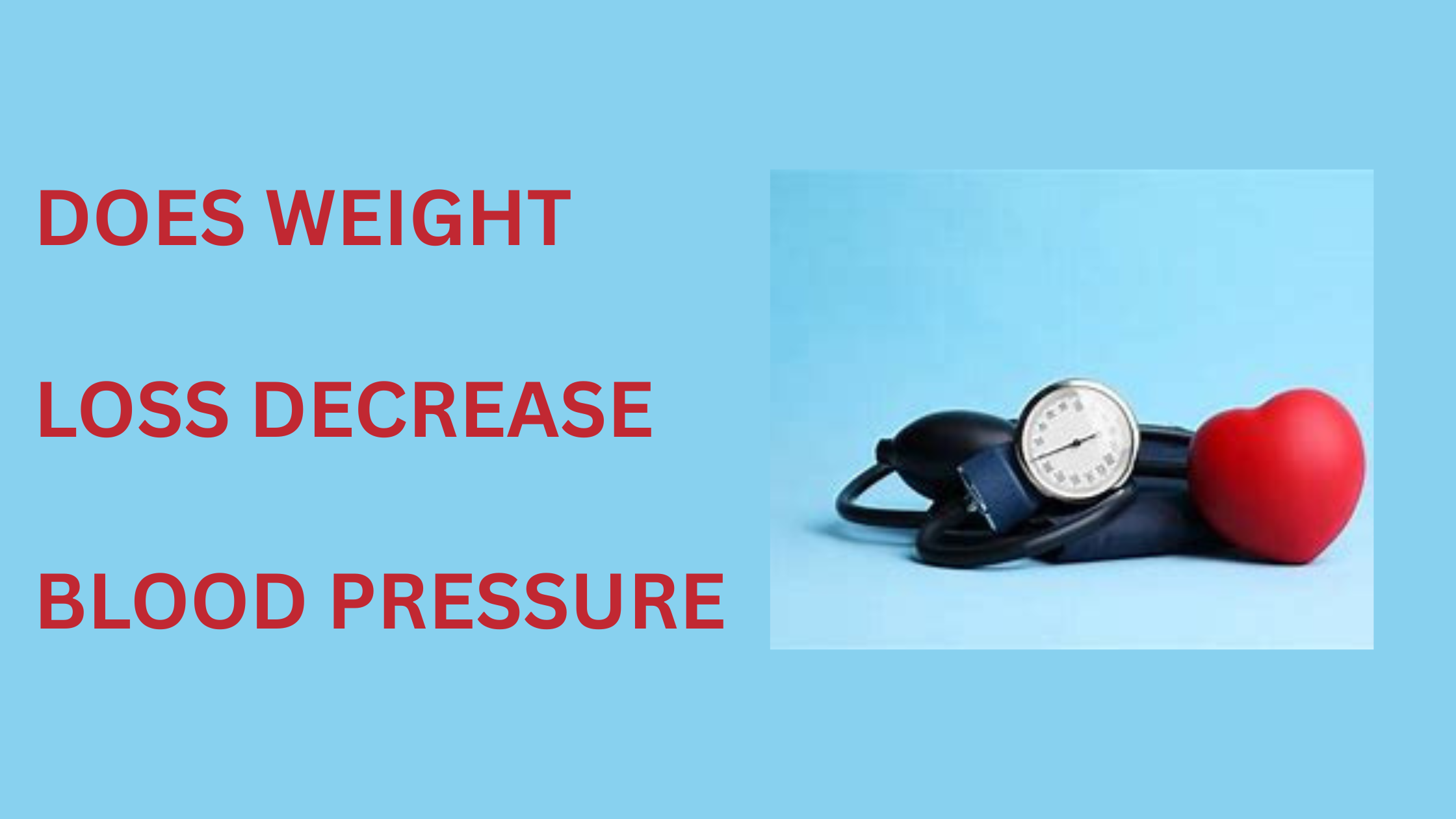 does weight loss decrease blood pressure